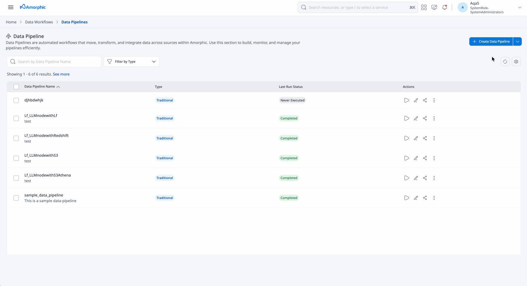 Data Pipeline Create