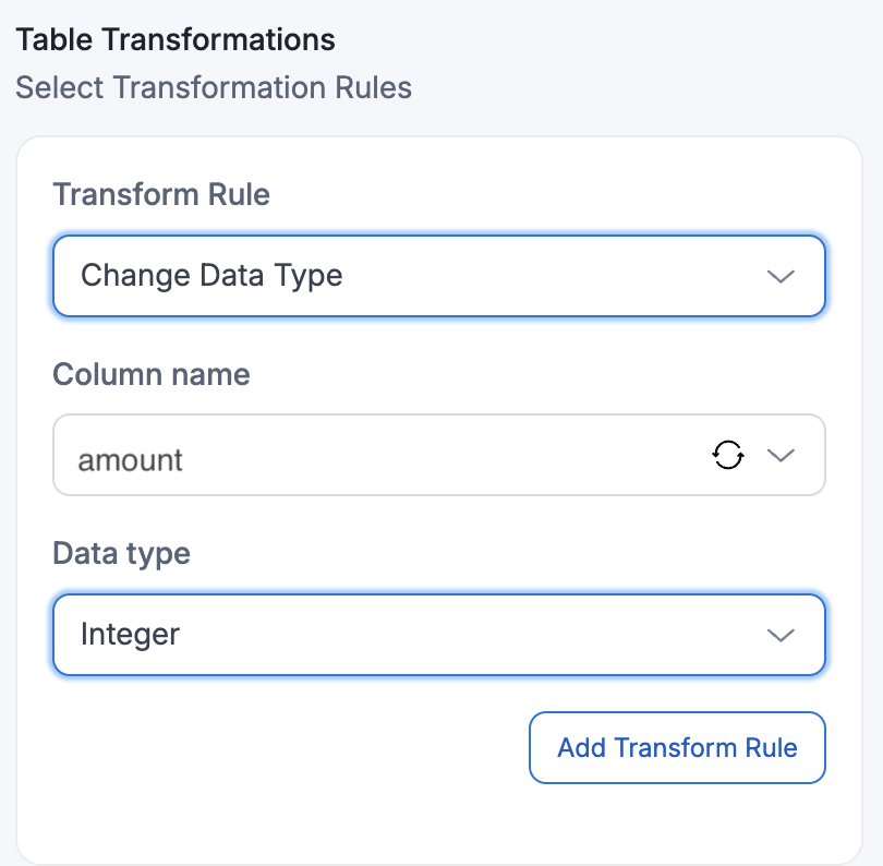 Change Data Type