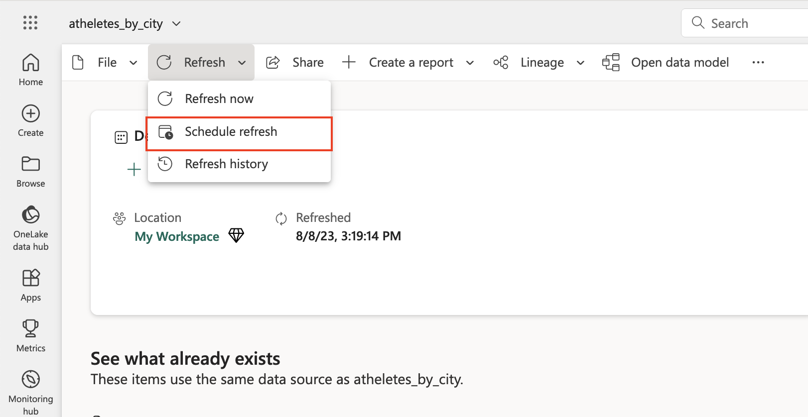 PowerBI Cloud Dataset2