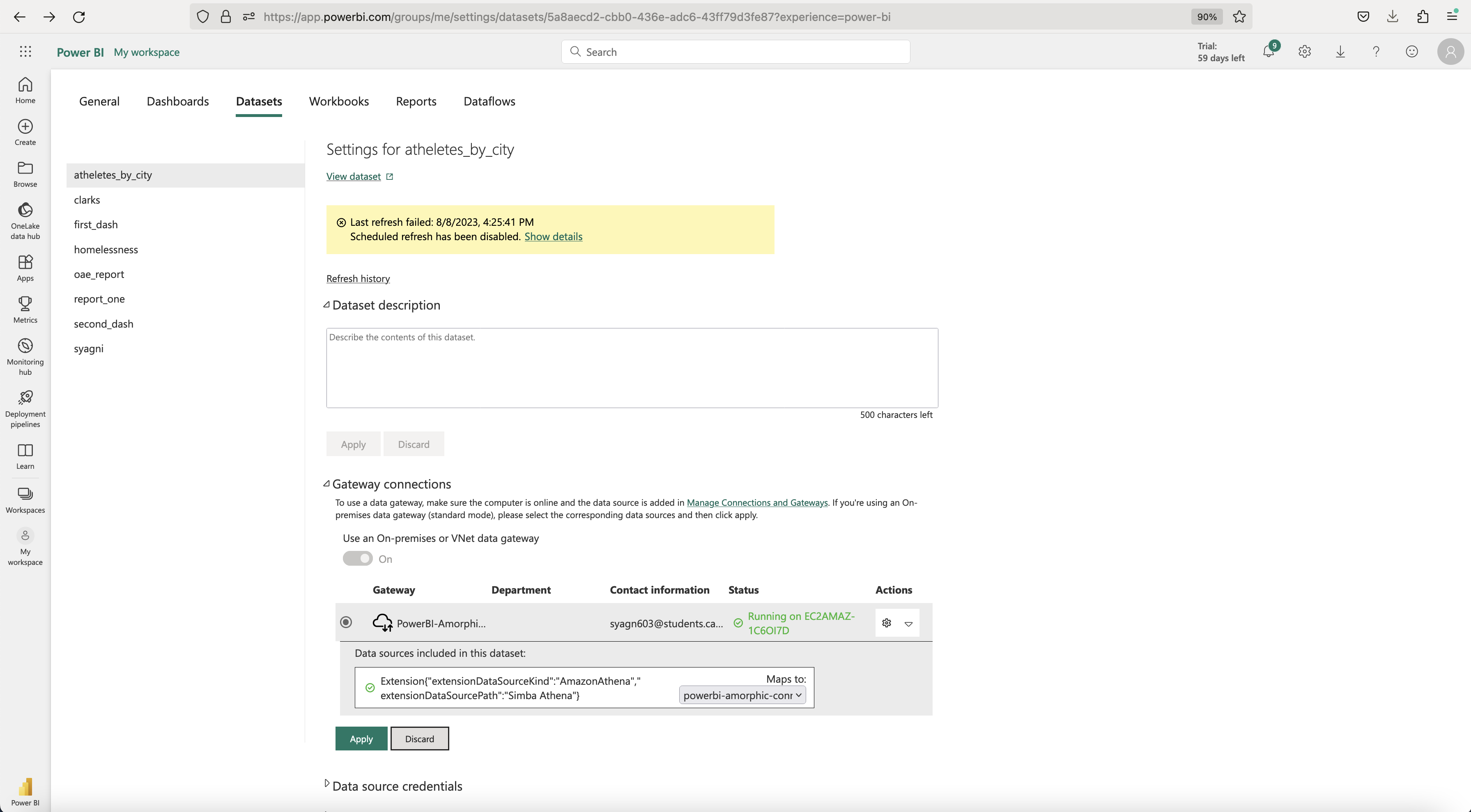 PowerBI Cloud Dataset3