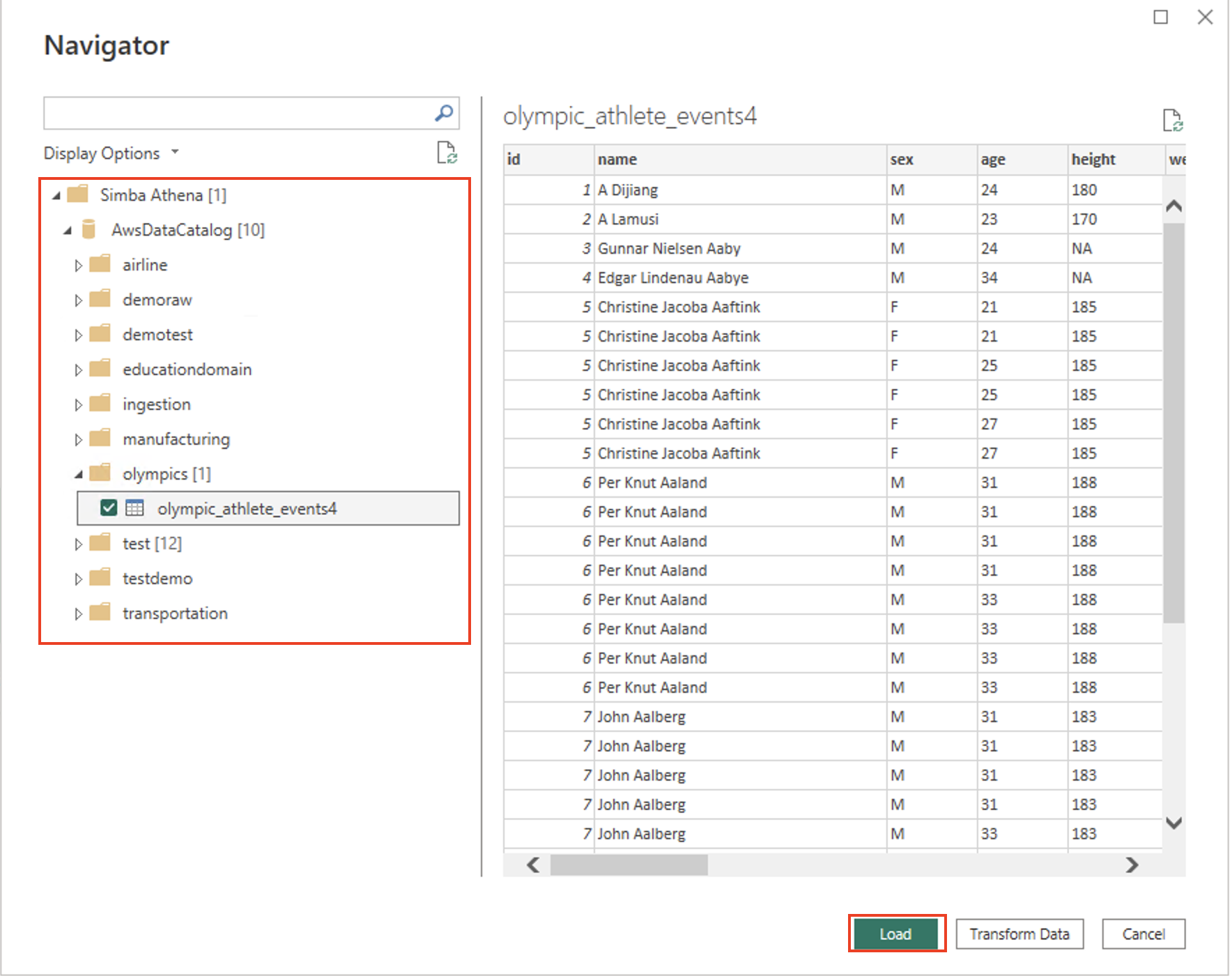 PowerBI Data Source Navigator
