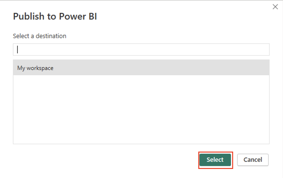 PowerBI Publish Workspace