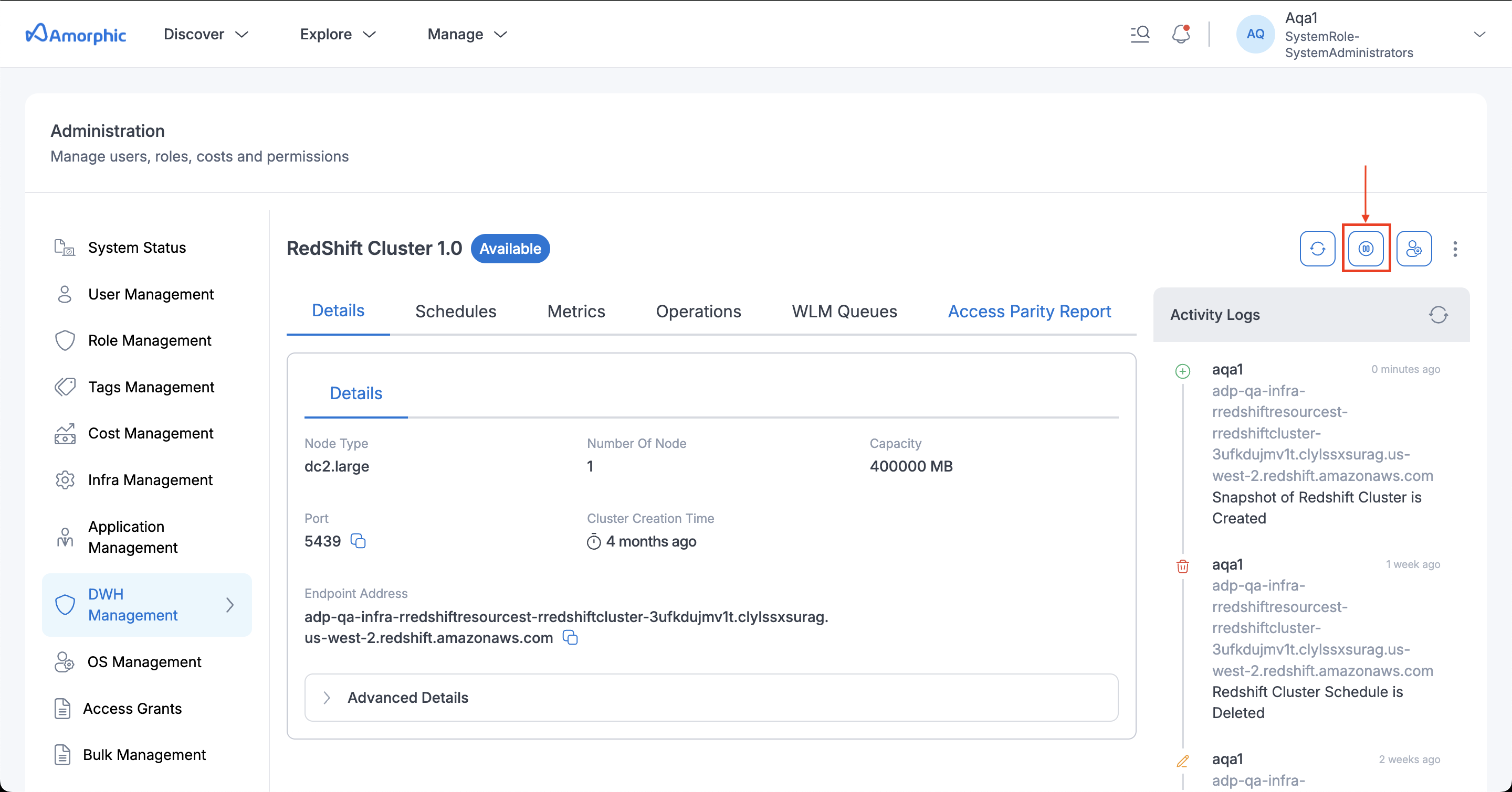 Pause and Resume Cluster