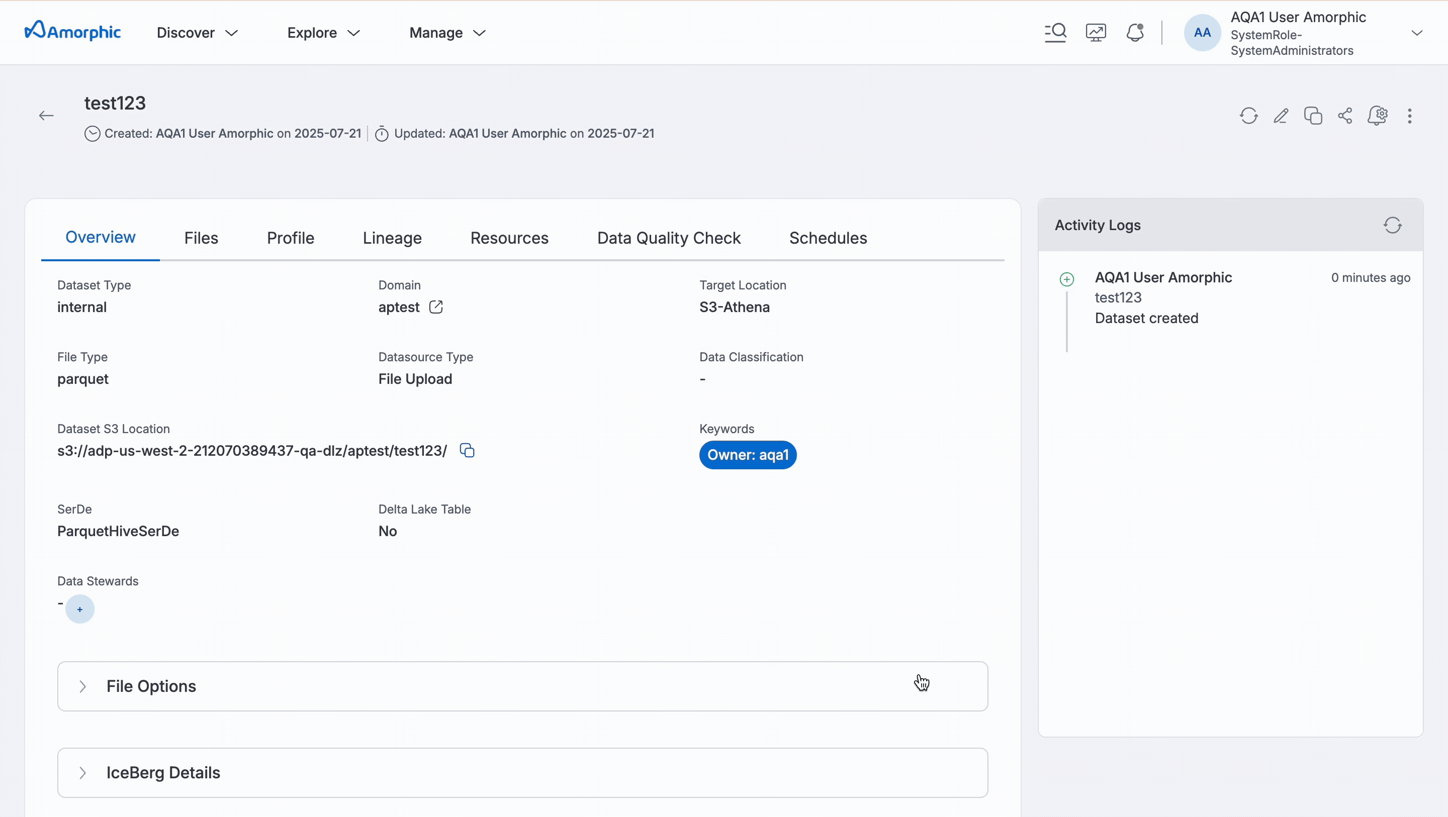 Dataset Notification Settings