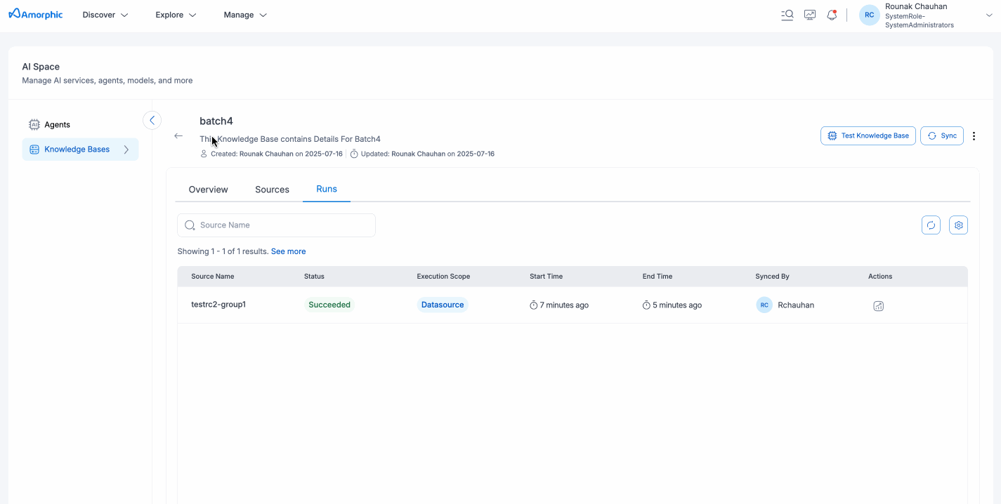 Sync Knowledge Base