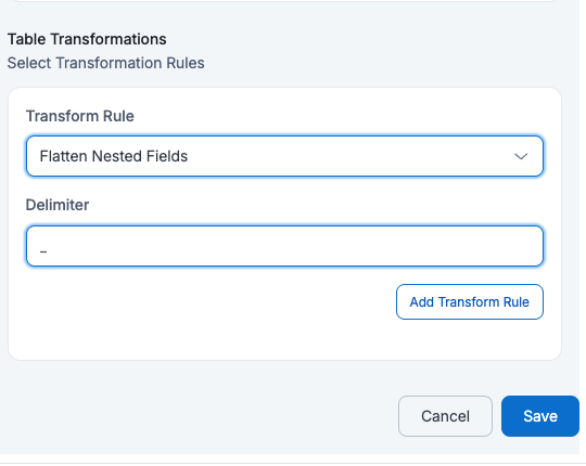 JDBC Flatten Nested Fields