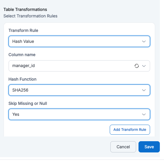 JDBC Hash Value