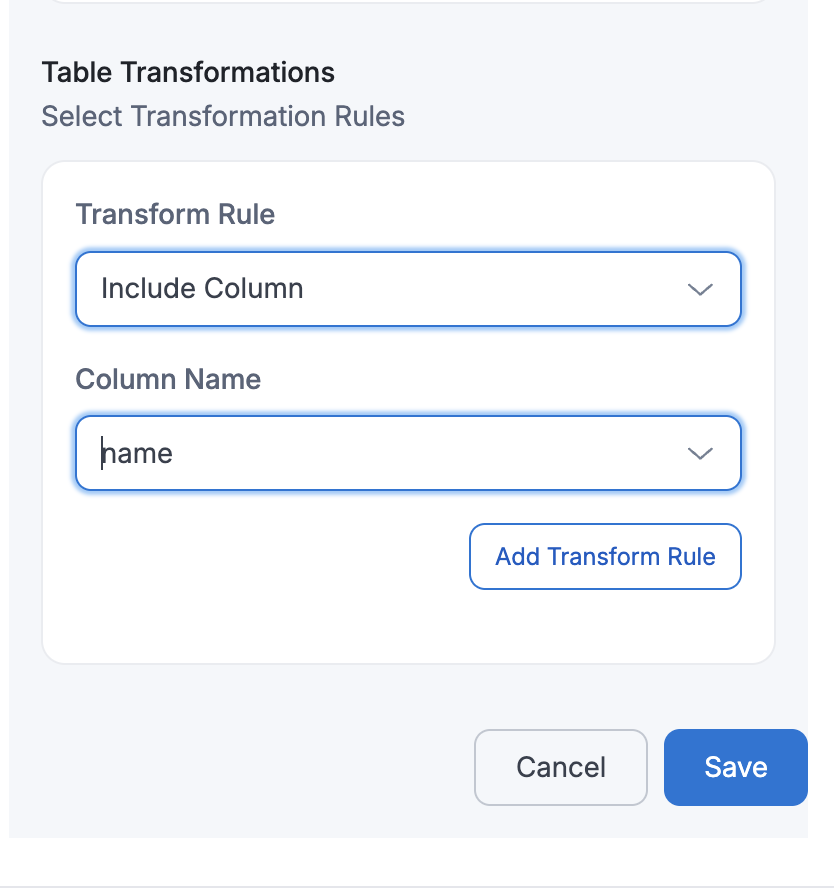 JDBC Include Column