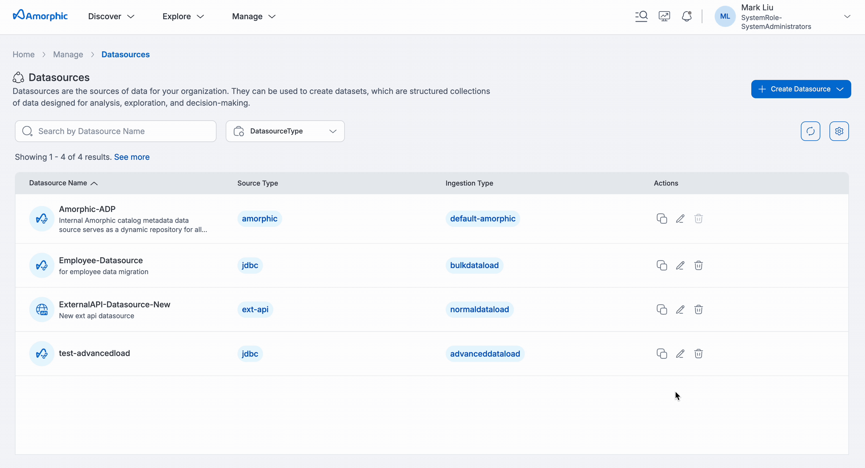 JDBC Metadata Only Datasource
