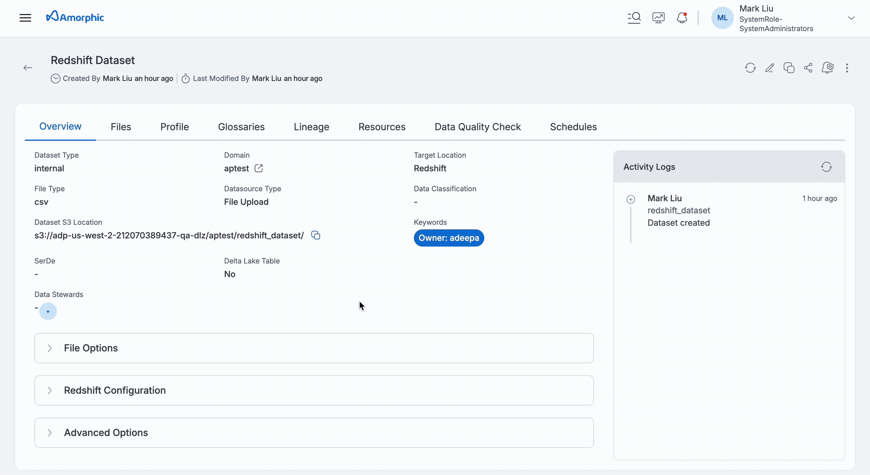 Dependent views in Redshift