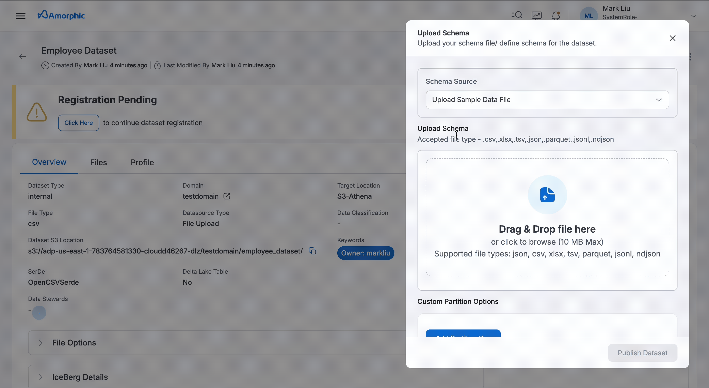 Manually Define the Schema