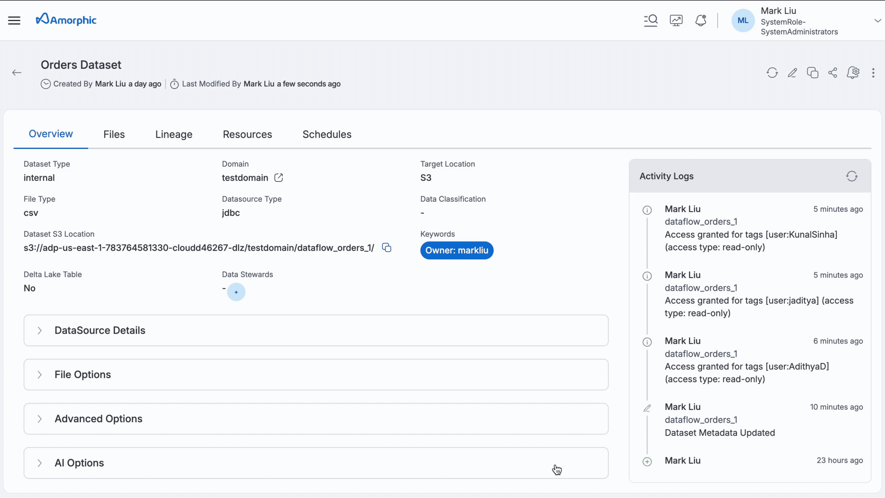 Enable/Disable Dataset Lifecycle Policy