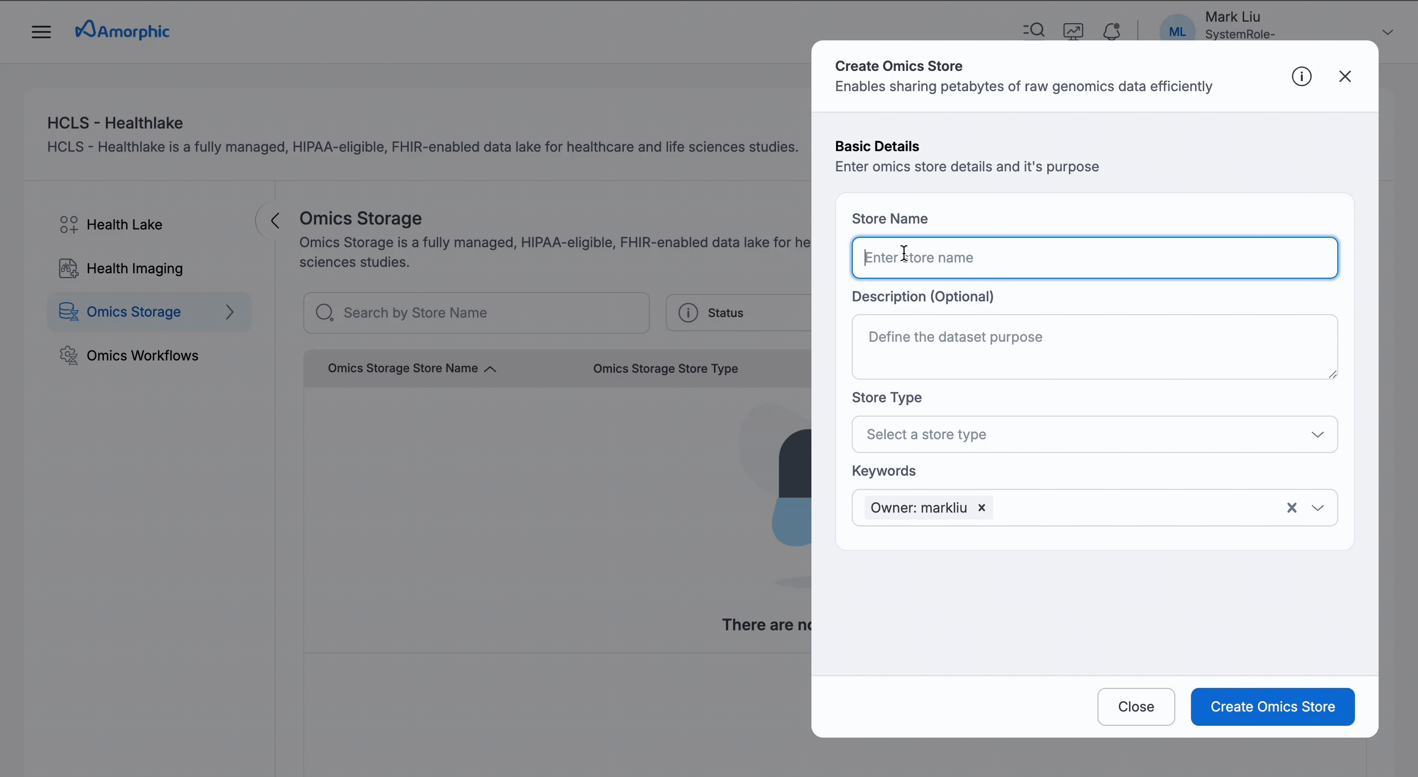 Create Storage Store