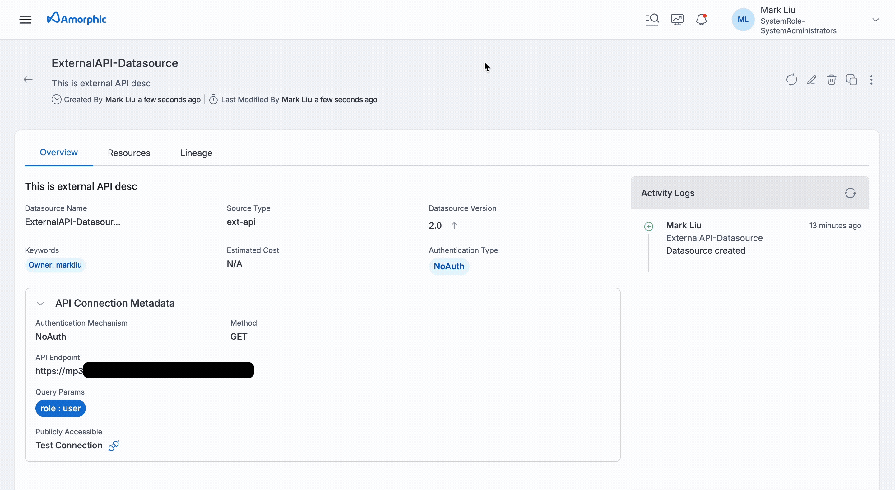 External API Details