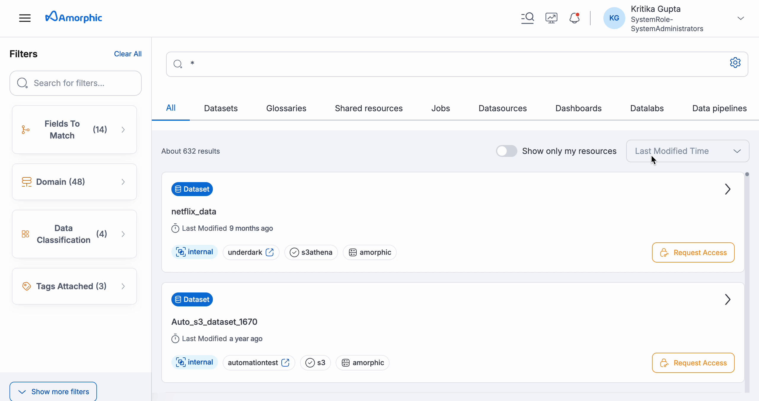Catalog Time Access Filters