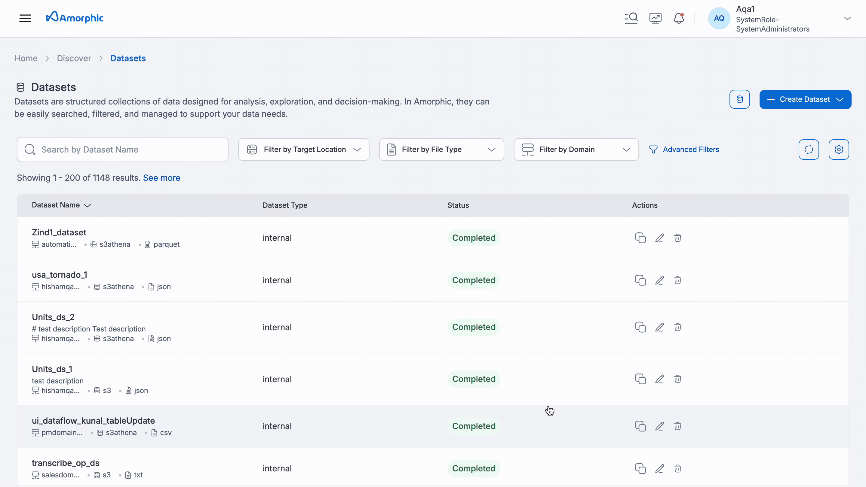 Dataset Creation Import JSON