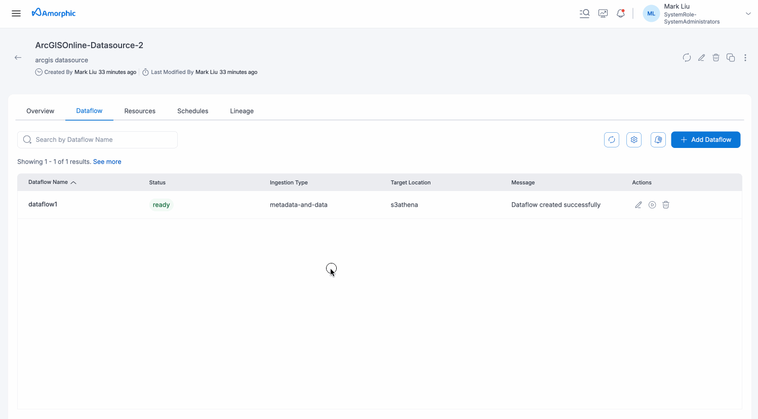 ArcGIS Dataflow Start