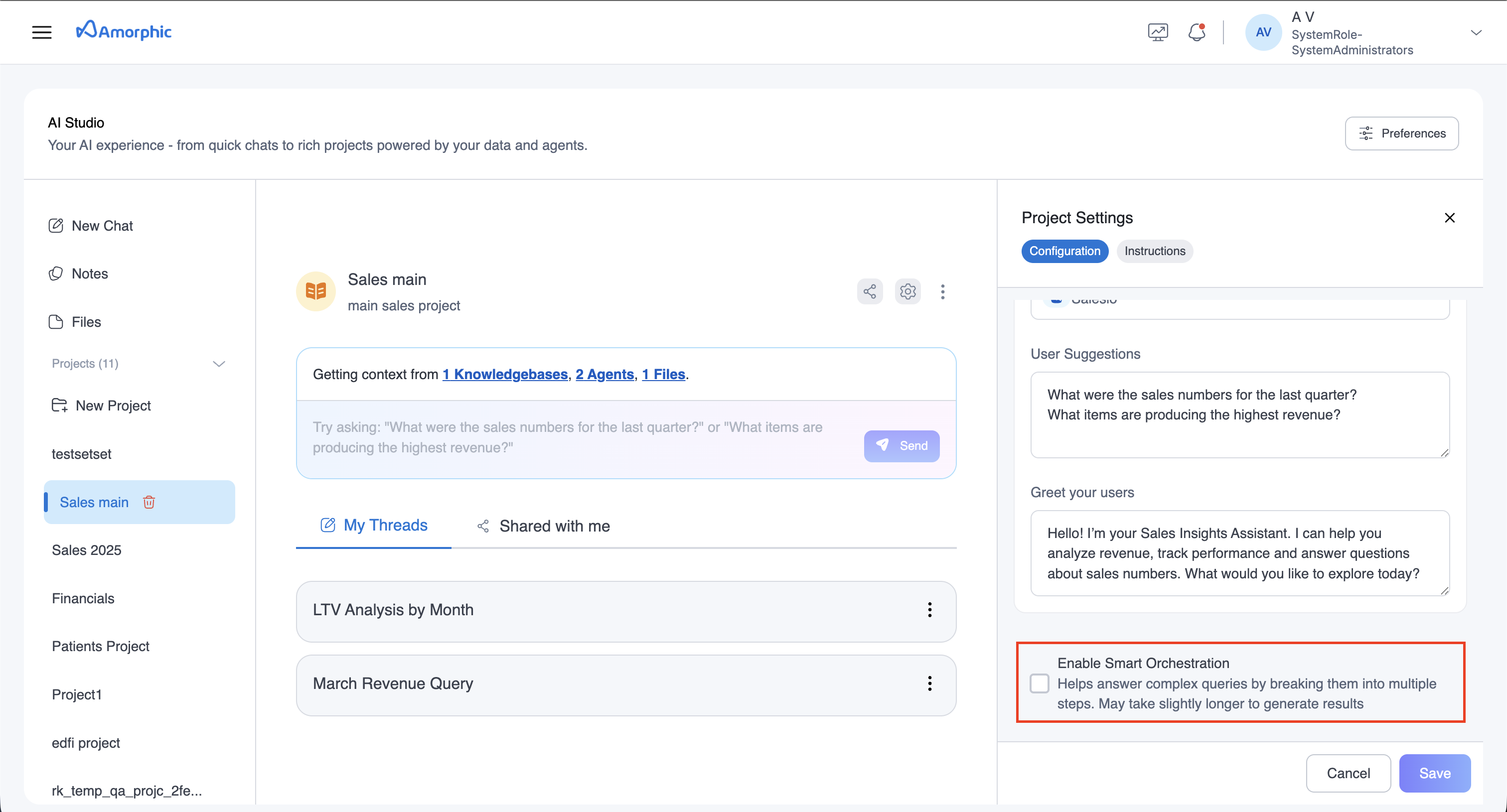 Project Smart Orchestration