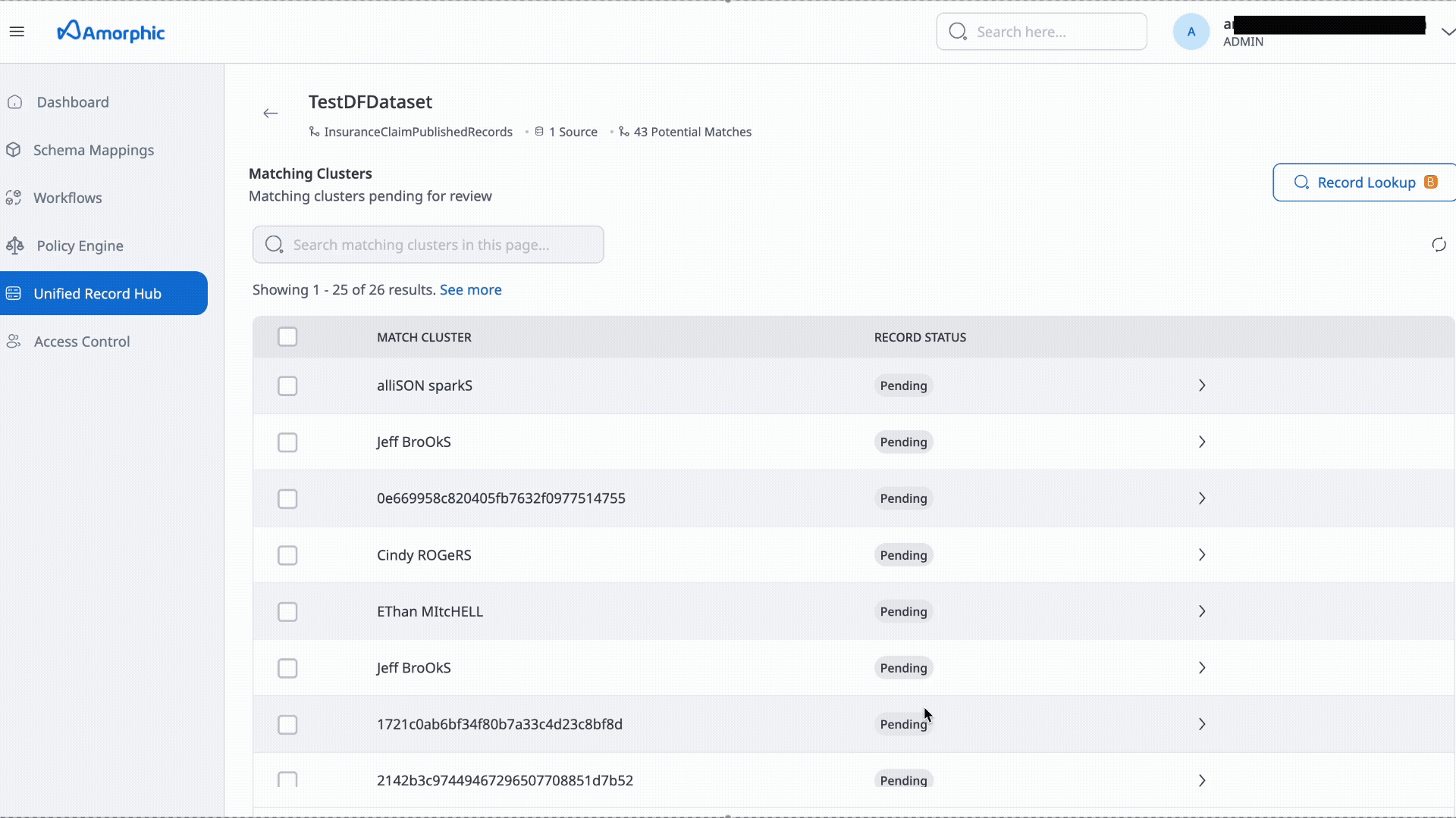 Bulk update policy engine records in UR hub