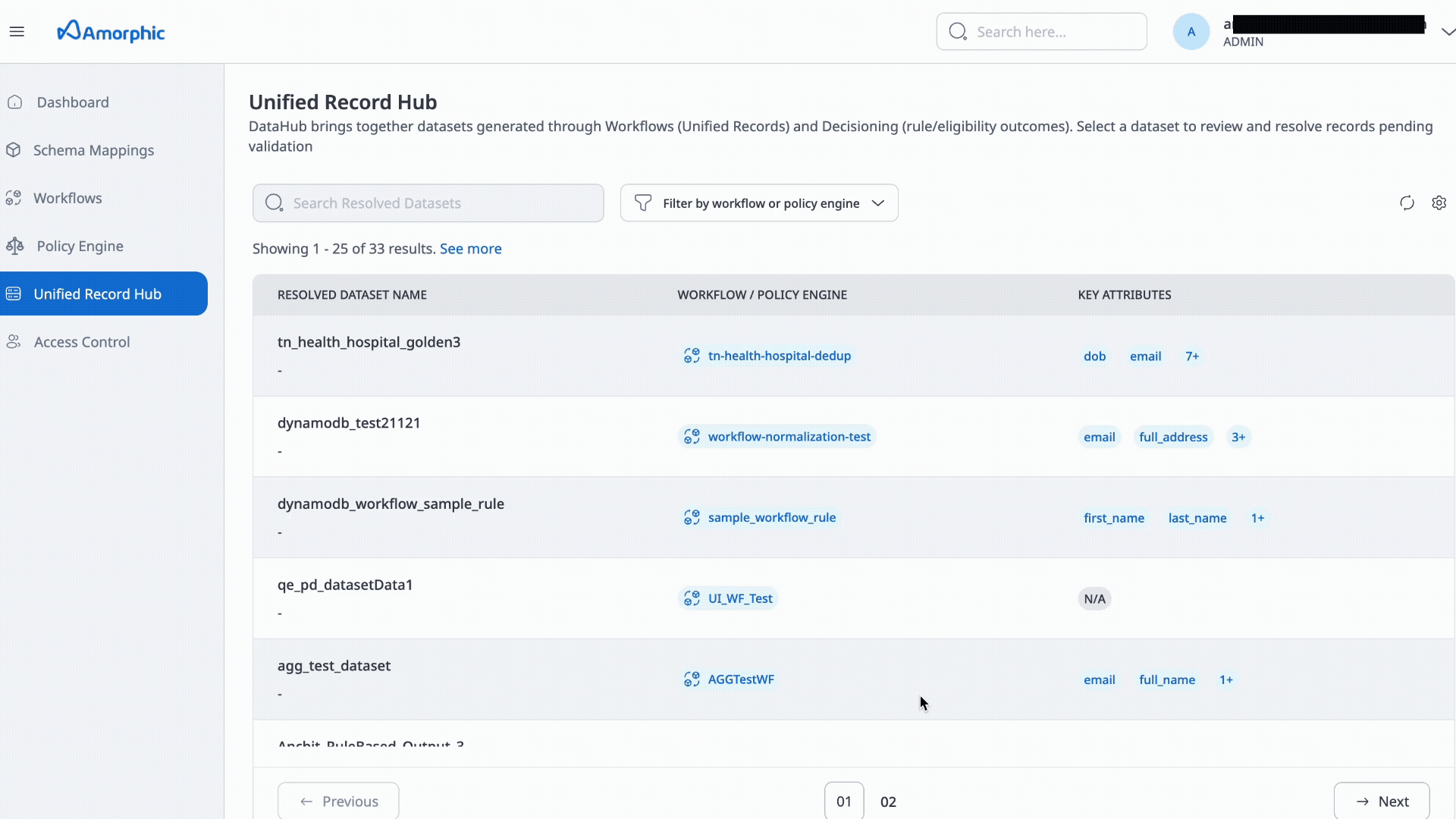 Update workflow record in UR hub