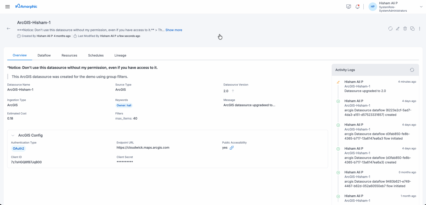 ArcGIS Dataflow Creation