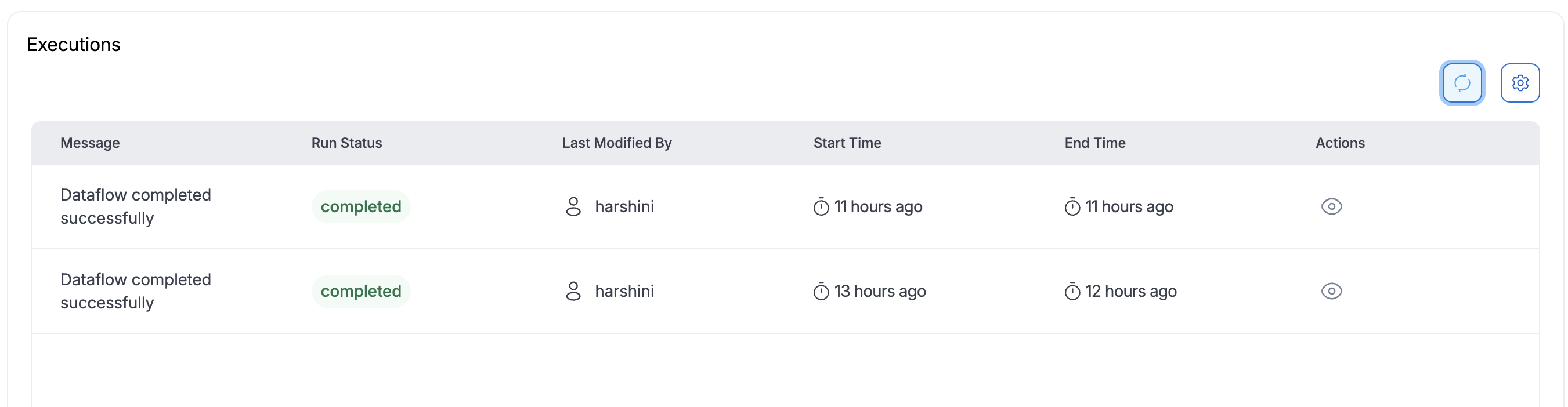JDBC Full-load Dataflow Execution