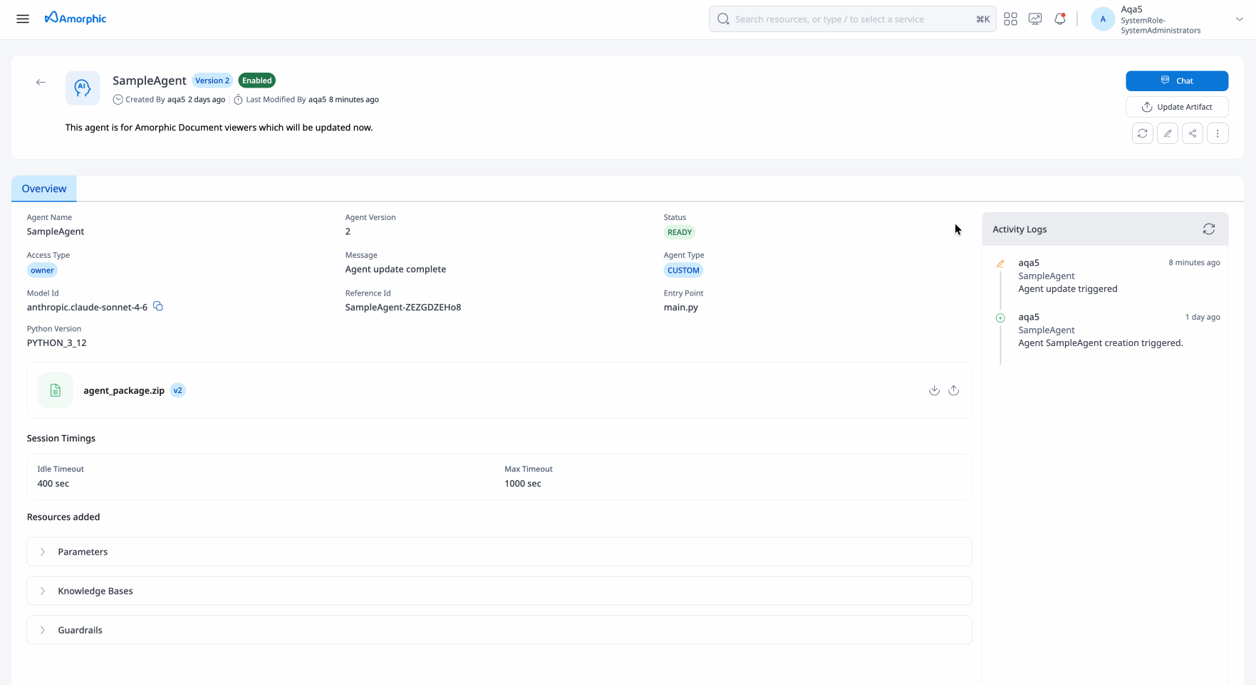 Agent Log Operations