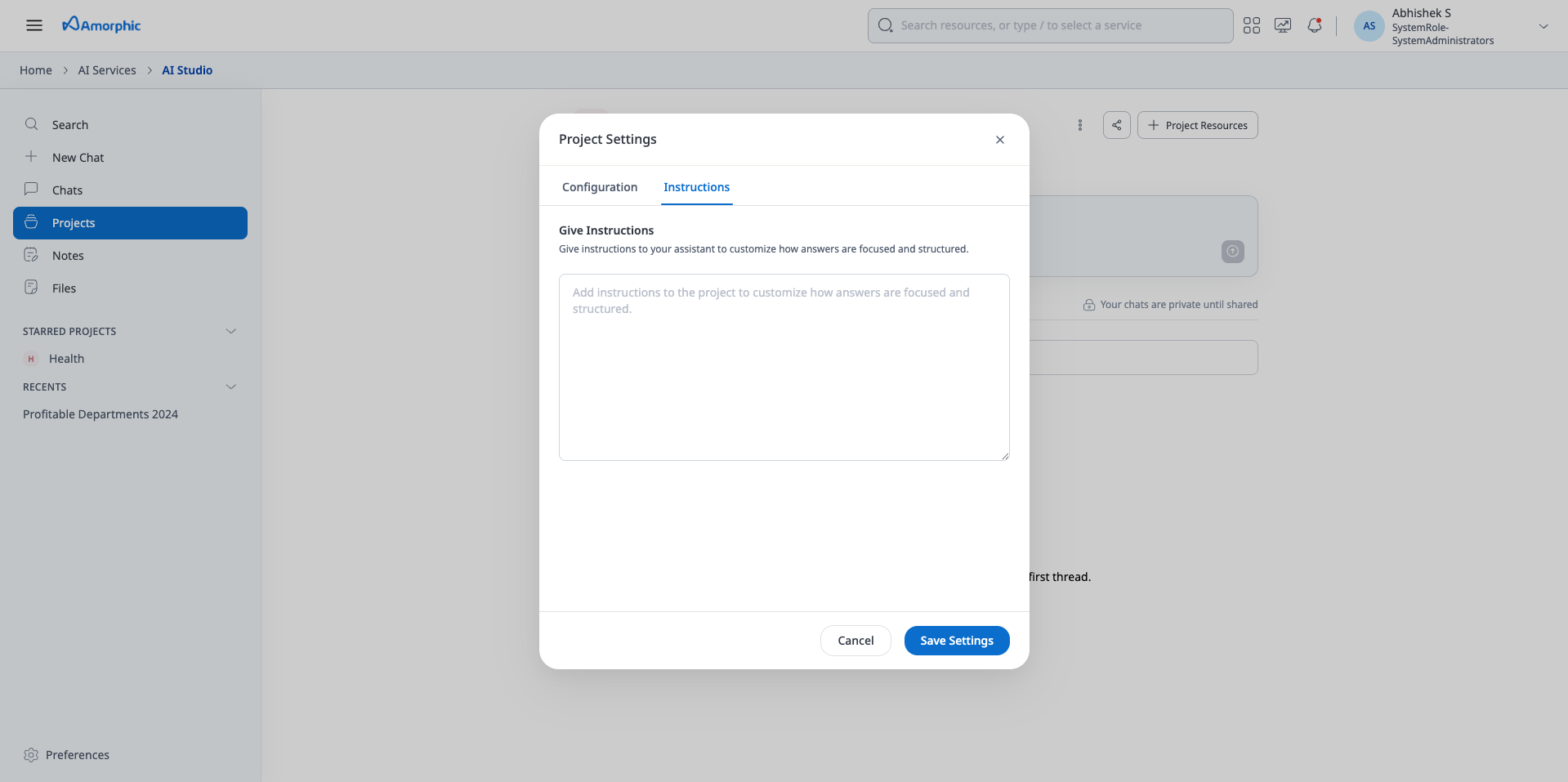 Project Configuration