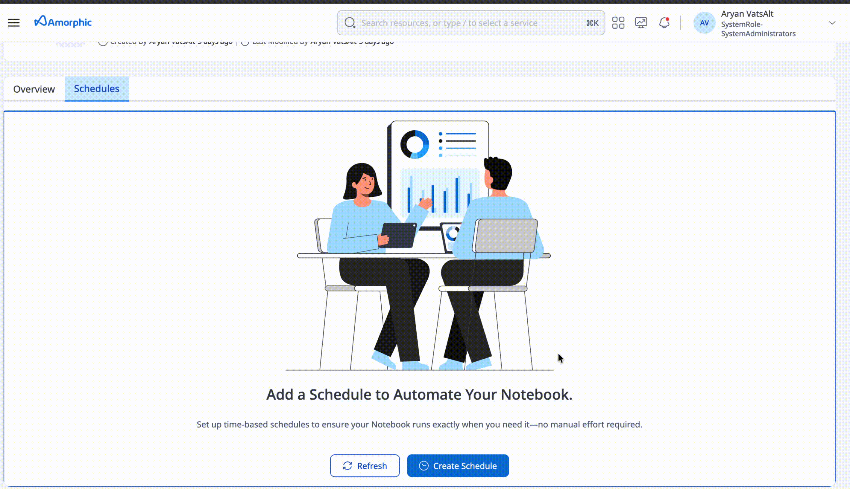 Create notebook schedule