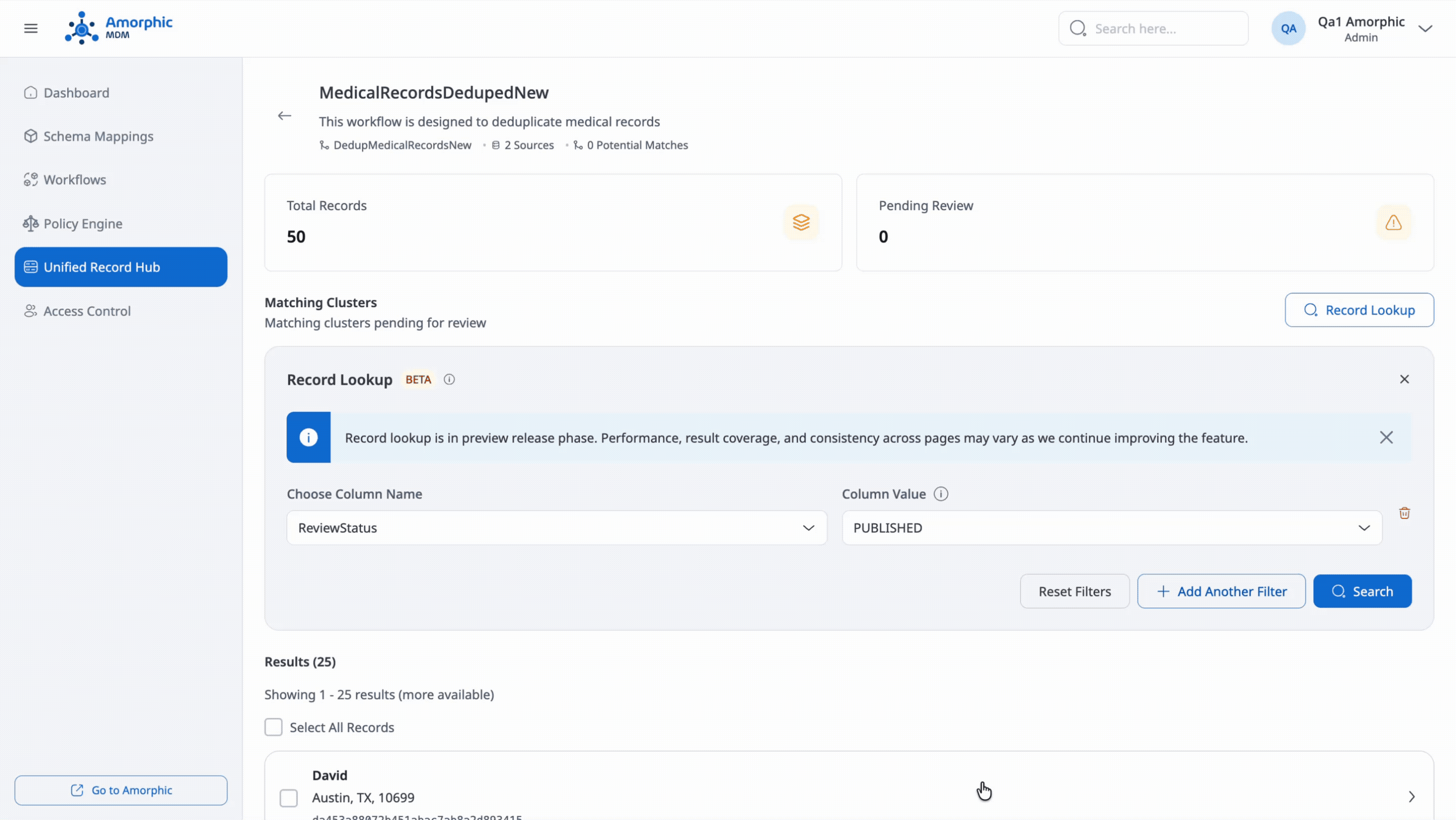Bulk update records in UR hub