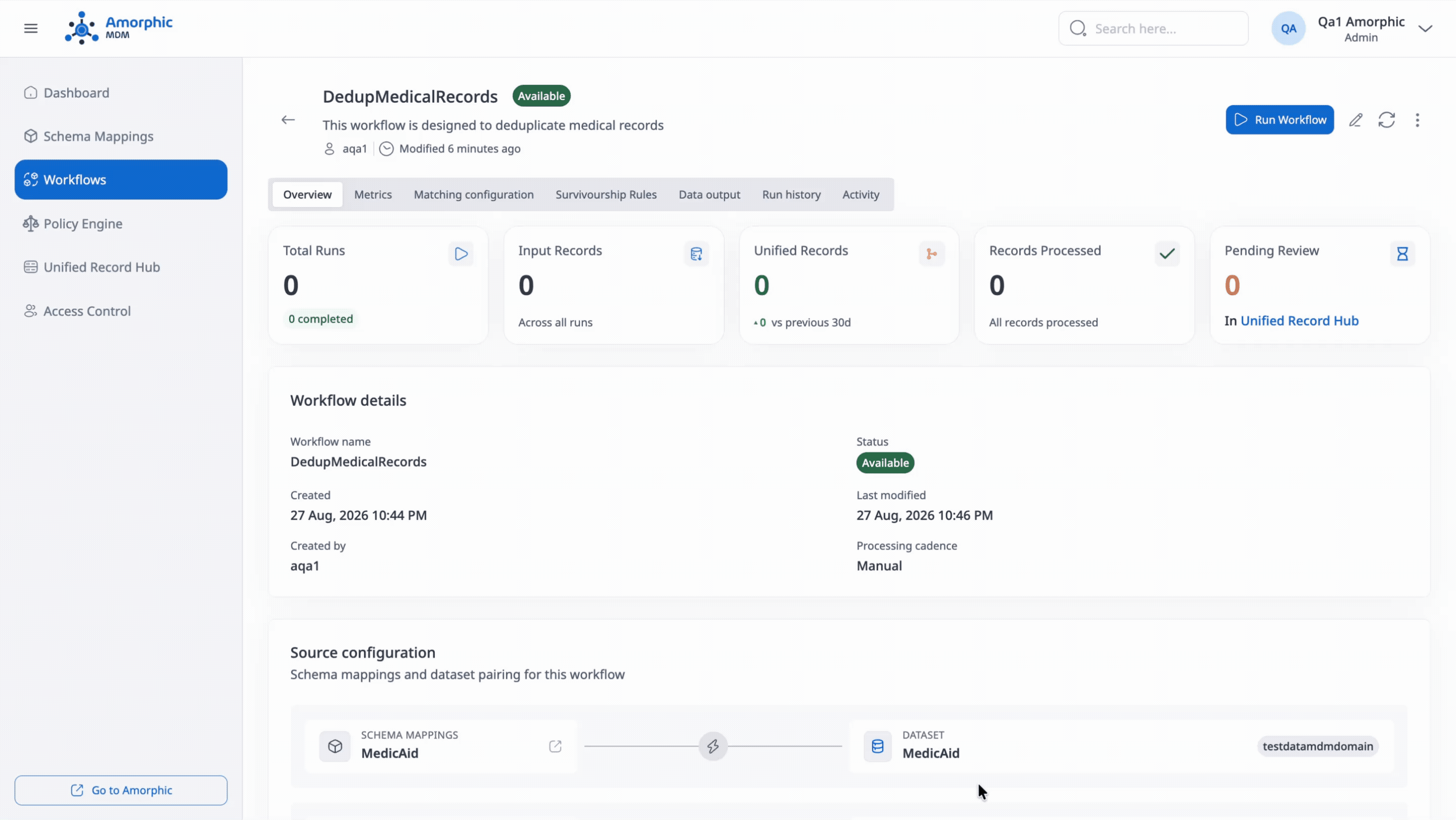 Run workflow (rule-based)