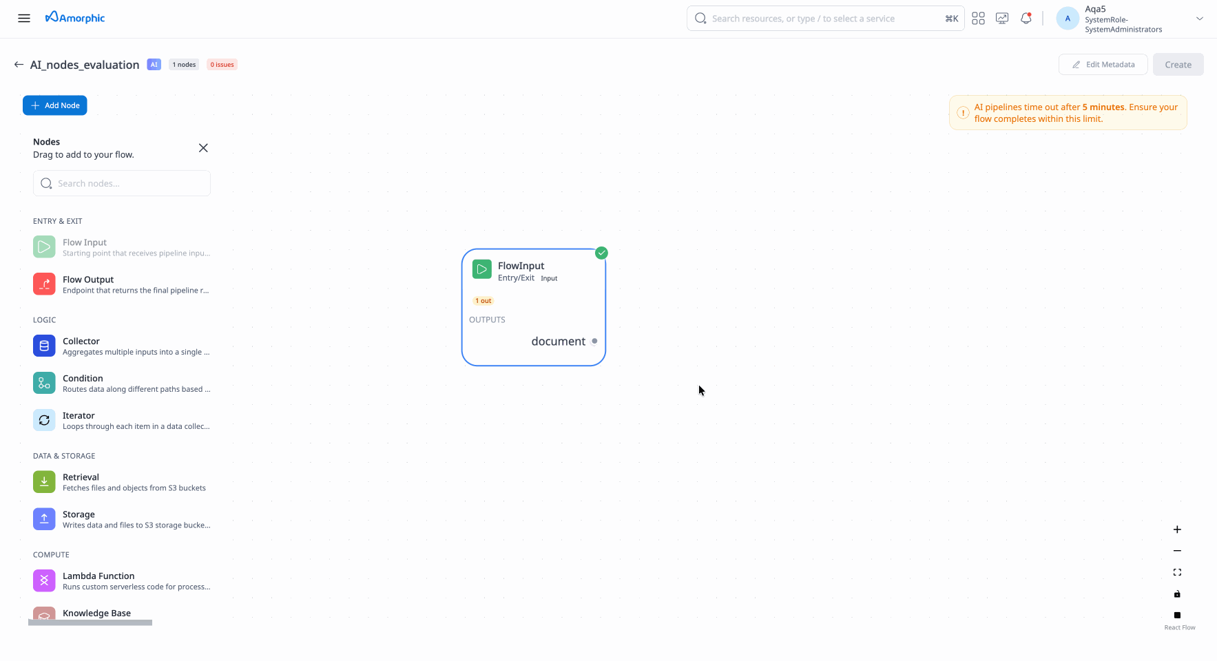 AI Flow Input