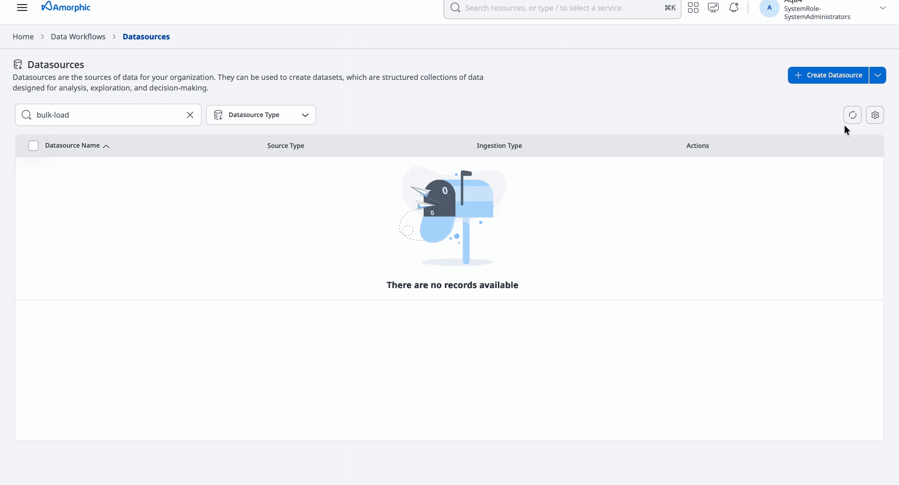 Bulk data load datasource with CA certificate