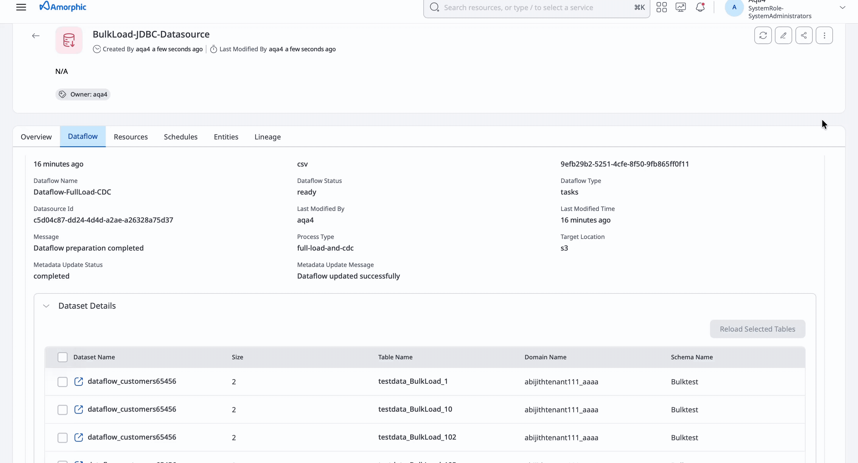 Reload Tables option