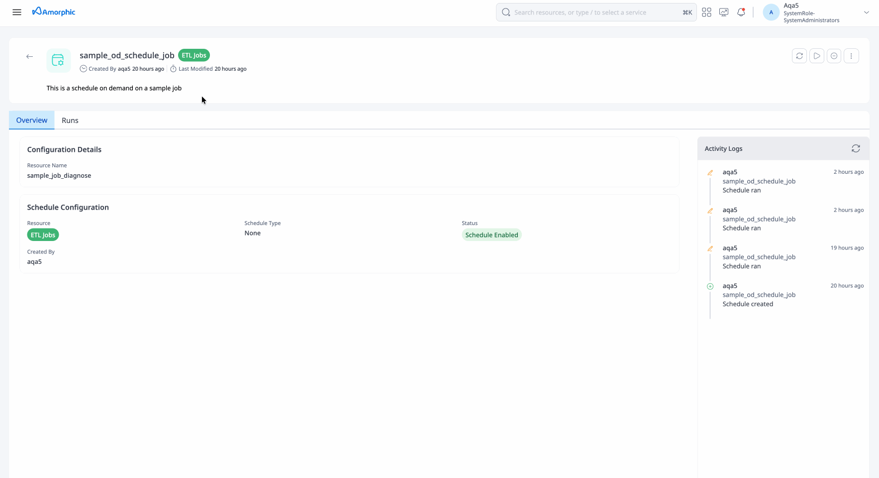 Schedule Hub Delete