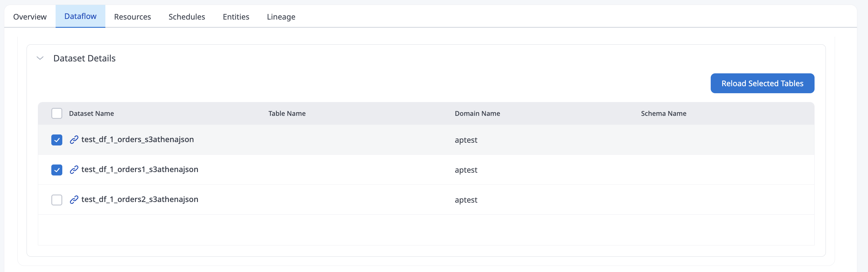 Reload Tables option
