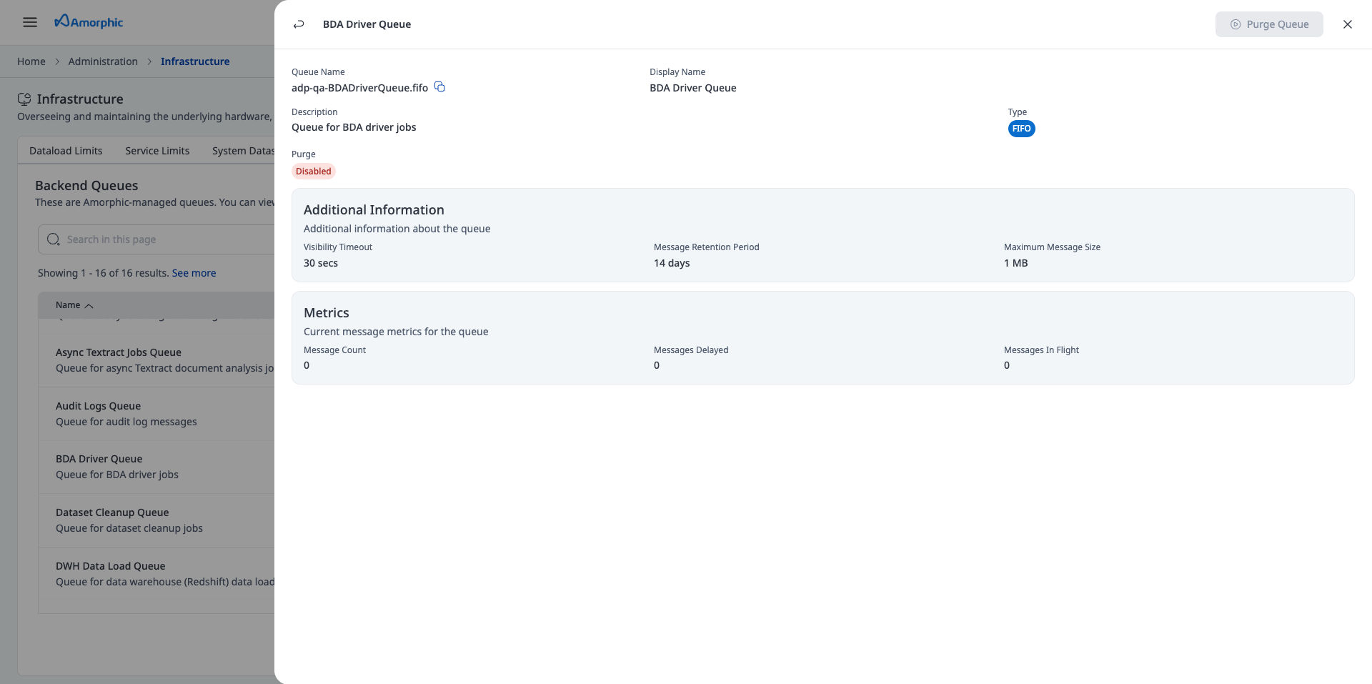 Backend Queue details